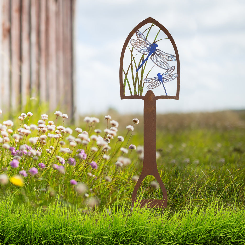 039040|Laser Cut Shovel Lawn Art with Dragonflies 3/CS Default Title