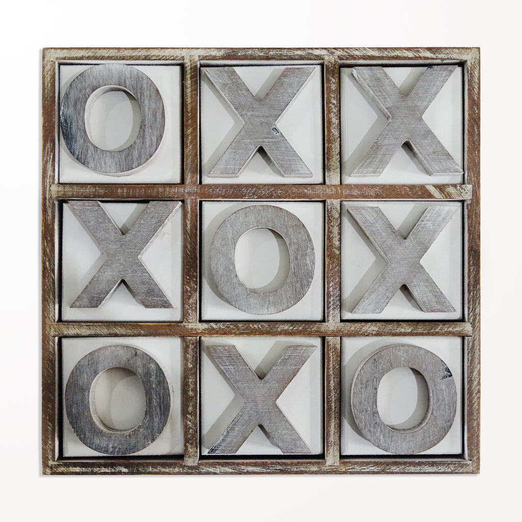 090502|Wooden Tic Tac Toe Board - White vs. White 24/CS Default Title