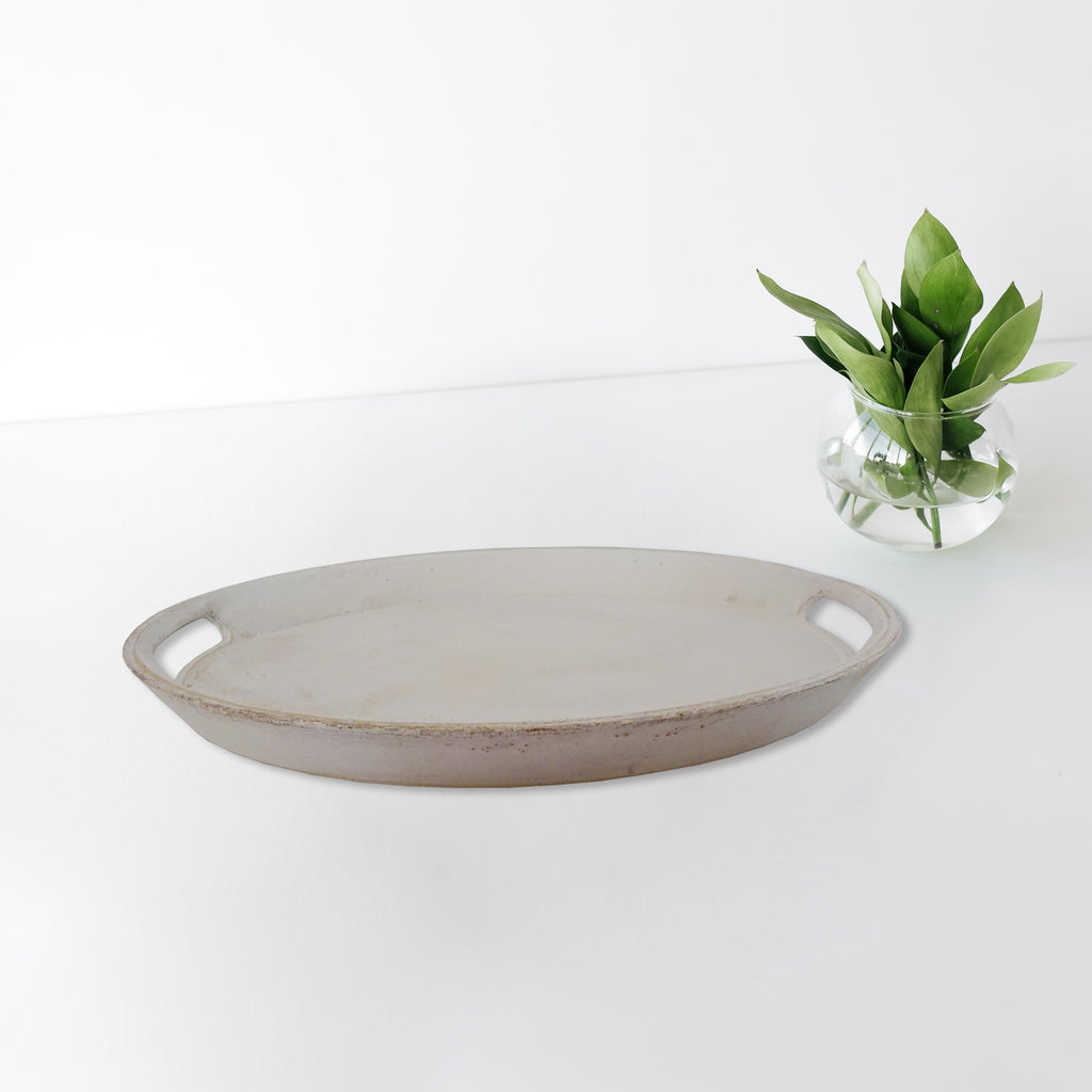 White Oval Serving Tray 16/CS Default Title