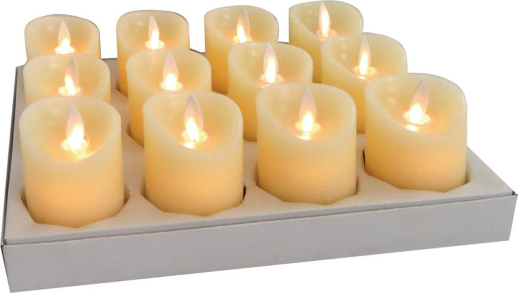 160705|Real Wax 3" Candles with LED Moving Flame (Box of 12) 6/case Default Title
