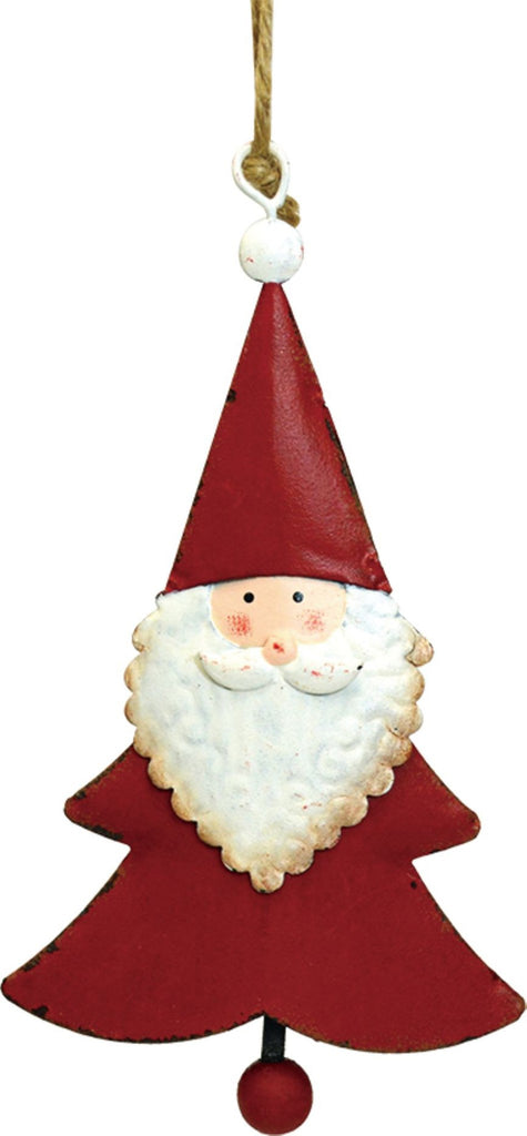 016534|Metal Santa Tree Ornament 288/case Default Title