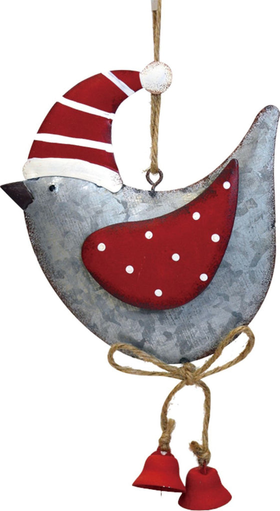 016540|Metal Christmas Bird Ornament 144/case Default Title